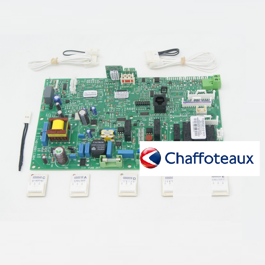 scheda elettronica verde per caldaia chaffoteaux con accessori