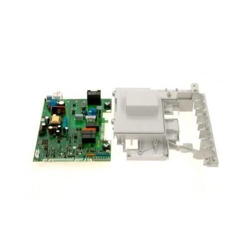 scheda elettronica verde con scatola grigia caldaia junkers 8748300924