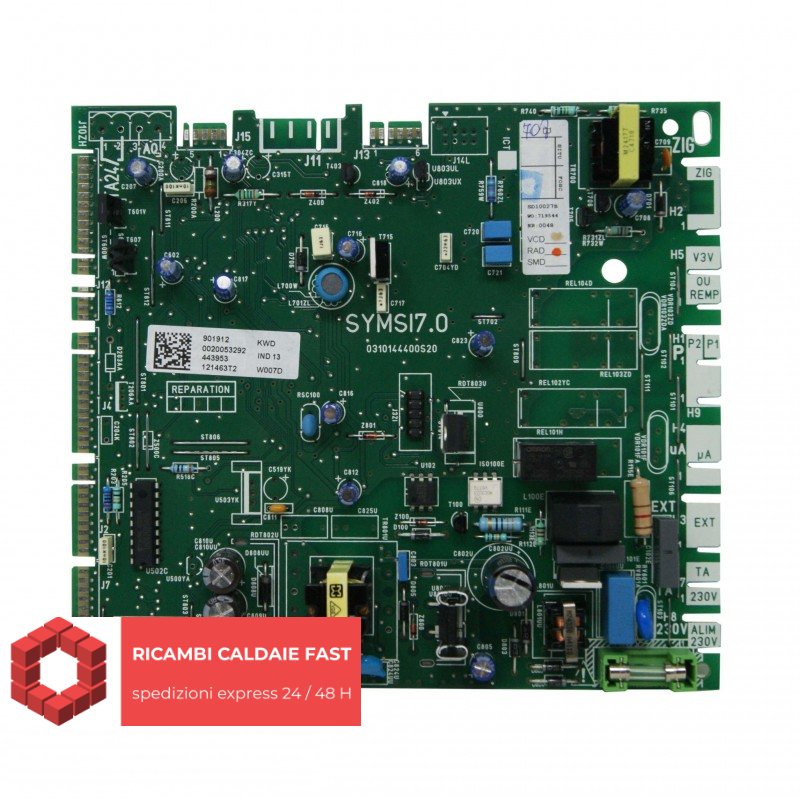 Scheda verde SYMS17.0 per scaldabagno Opalia