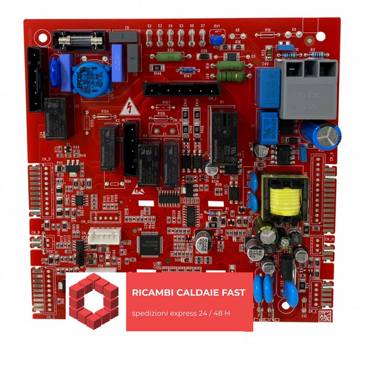 scheda rossa Gruppo Giordano elettronica per caldaie Fondital 6SCHEMOD27