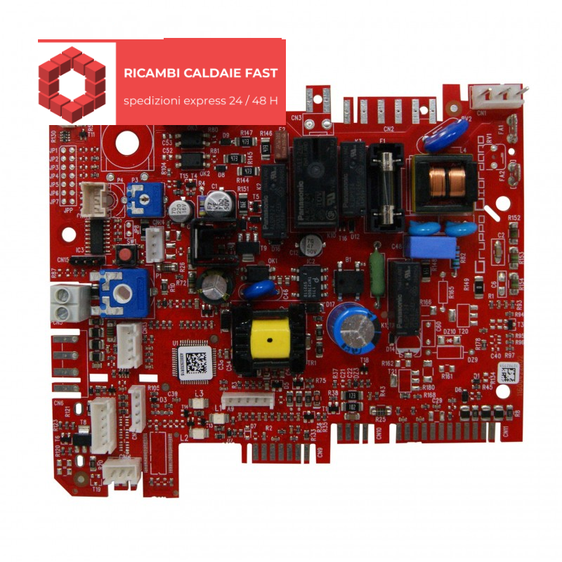 scheda gestione caldaie Riello 4R104686 rossa Gruppo giordano