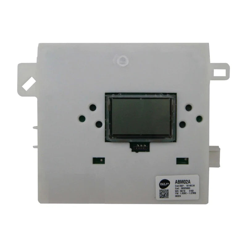scheda quadrata bianca con display