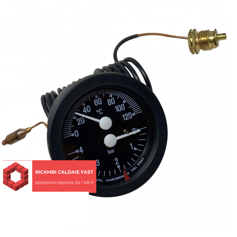 Manometro nero 0-120 ° 0 - 4bar per Ariston 571832