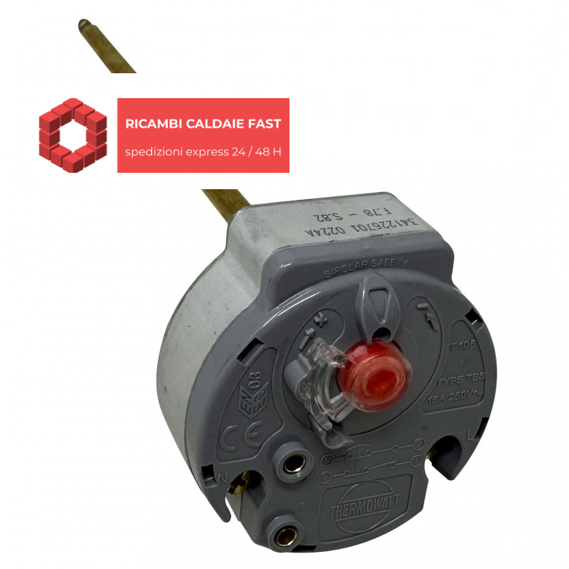 termostato Thermowatt grigio con finale rosso per Ariston