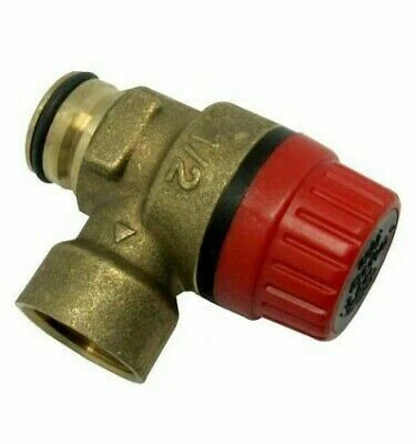 valvola di sicurezza ottone con testa rossa