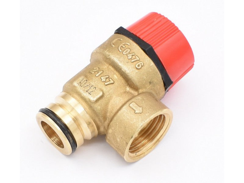 valvola di sicurezza ottone con testa rossa