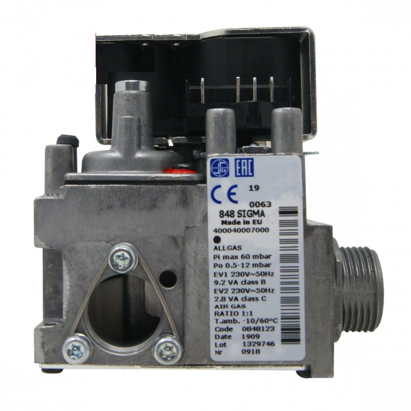 Valvola gas Sigma Ariston 848123 per caldaie cod. 60000537