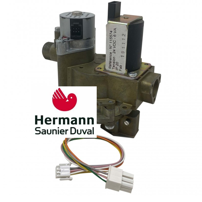 valvola gas grigia con cablaggio