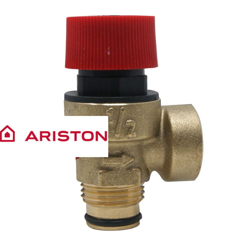 valvola sicurezza ottone con testa rossa