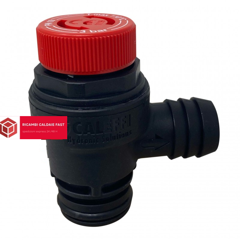 Valvola sicurezza plastica nera 3 bar Caleffi