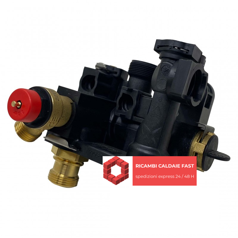 Valvola tre vie con sicurezza in ottone per hermann S1033500