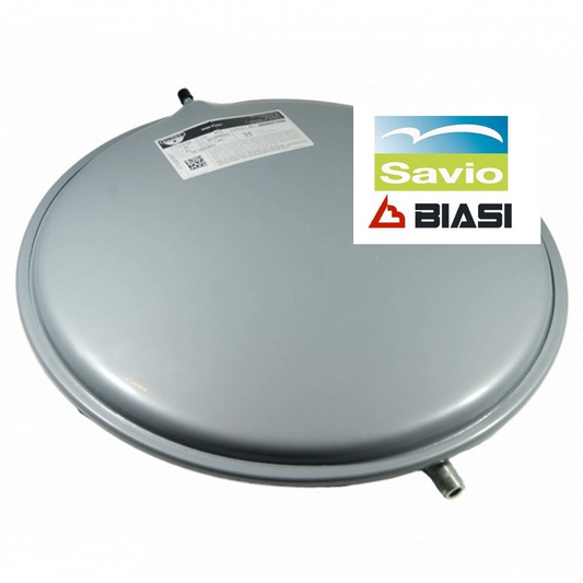 vaso in acciaio grigio rotondo 392 mm con capienza 6 litri e attacco 3/8 ''