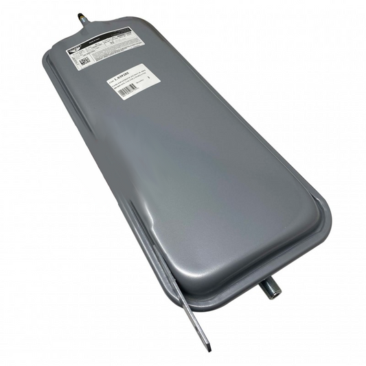 vaso di espansione grigio rettangolare 490 mm x 20 mm con attacco