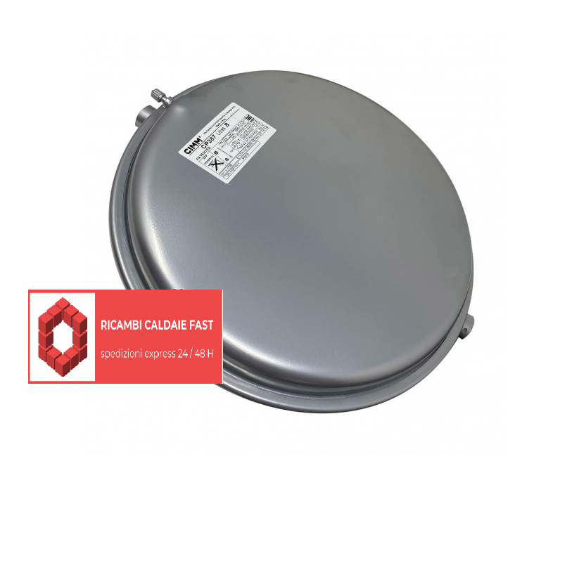 vaso espansione rotondo 8 litri per caldaie immergas di colore grigio