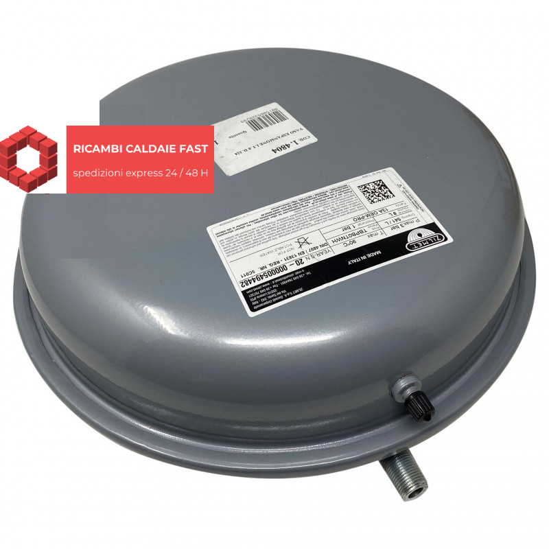 Vaso grigio con attacco 3/8'' 8 lt Zilmet per Immergas