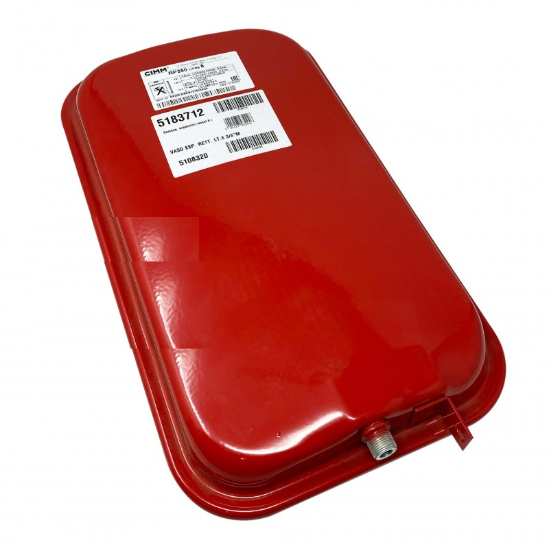 vaso rettangolare 8 litri rosso