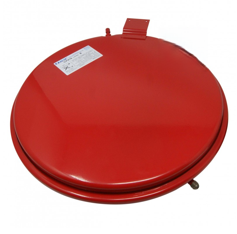 vaso rotondo espansione rosso con staffa