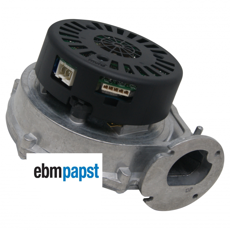 circolatore grigio rotondo con chiocciola nera