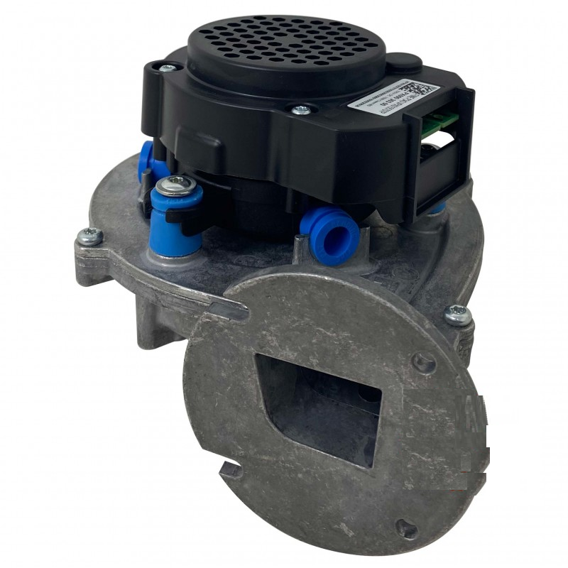 ventilatore grigio e blu