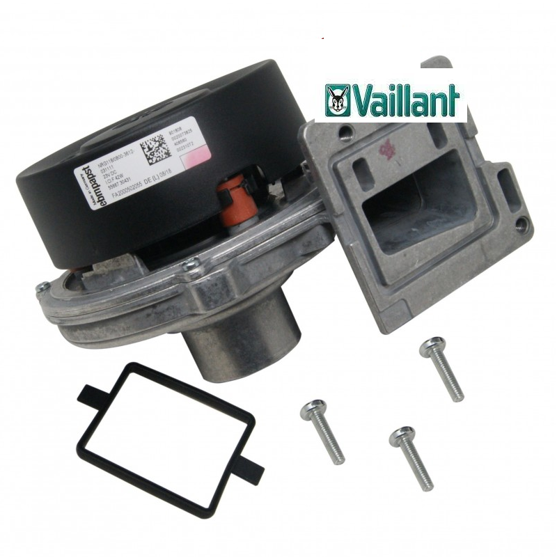ventilatore rotondo bocca quadrata con viti e guarnizione