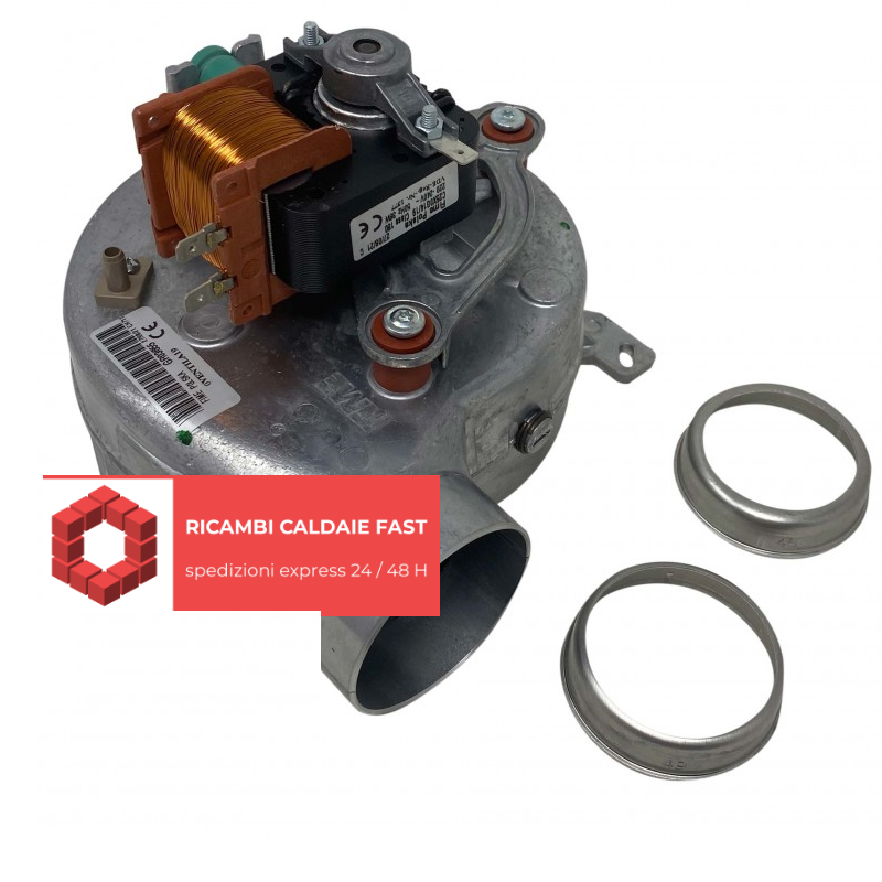 Ventilatore fumi 24 Kw con adattatori per caldaie Fondital