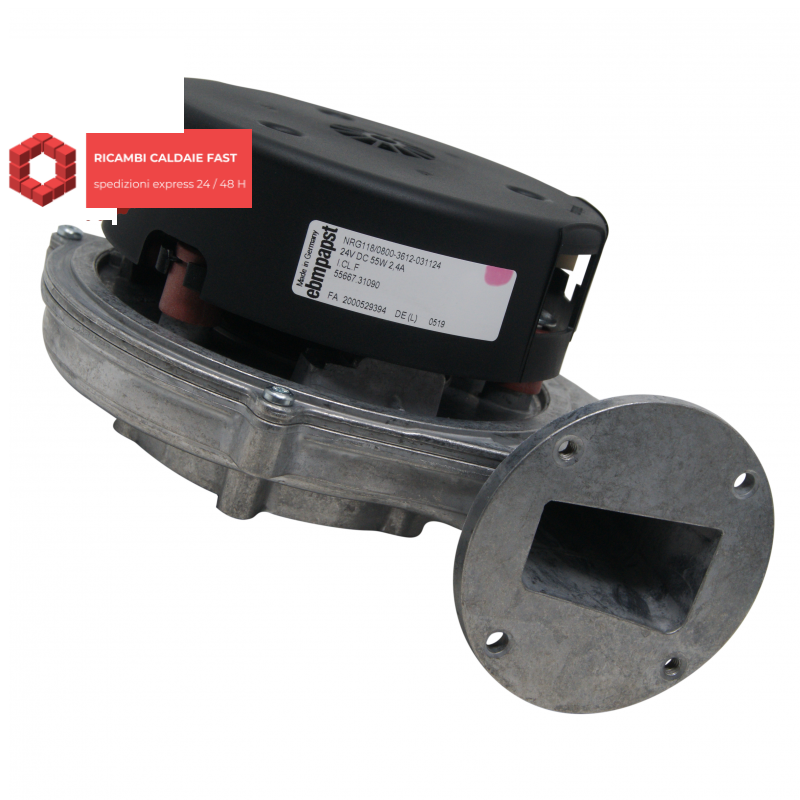 Ventilatore EBM NRG118-0800.3612-031124, 24 VDC 55 Watt