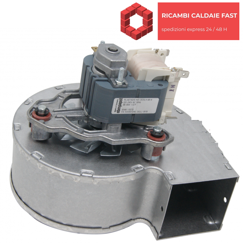 Ventilatore grigio EBM bocca quadrata 575632530