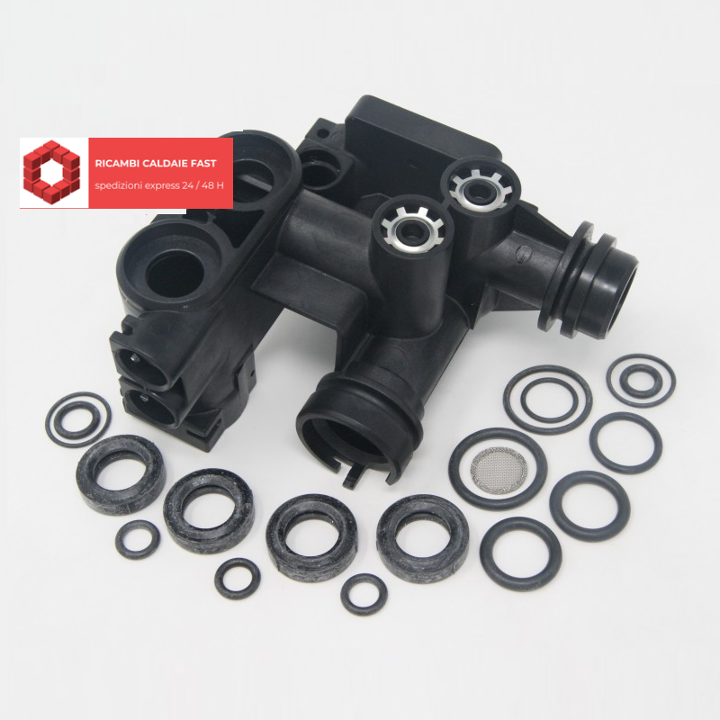 Blocco idraulico destro per caldaia Chaffoteaux Elexia Comfort Maya 61301936