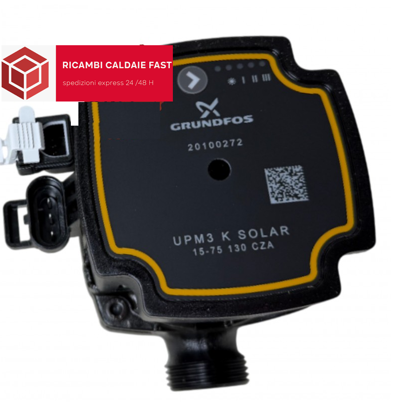 Circolatore Grundfos UPM3 Solar 15-75 interasse 130 mm , Codice 20100272