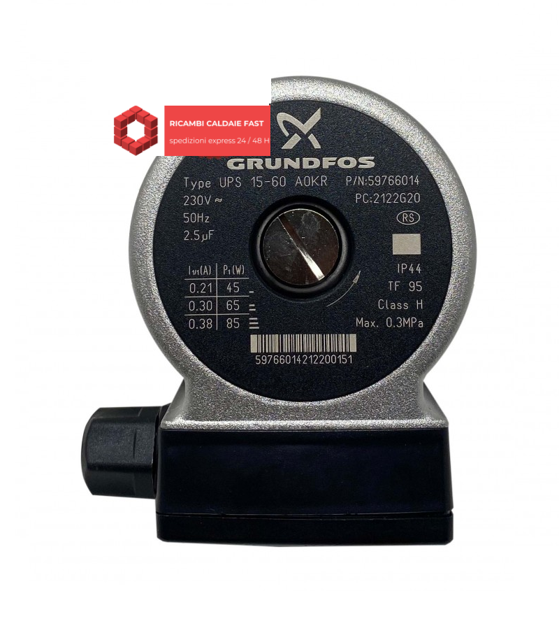 Circolatore Grundfus UPS 15-60 130 mm 1" per impianto caldaie , codice 59896501