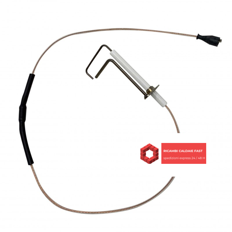 Elettrodo candela accensione e rilevazione caldaia Riello Start AR 25 KIS, Start AR 29 KIS 4R101357