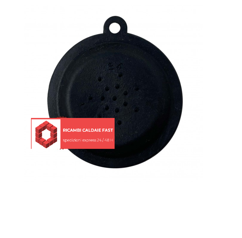 membrana nera rotonda con occhiello