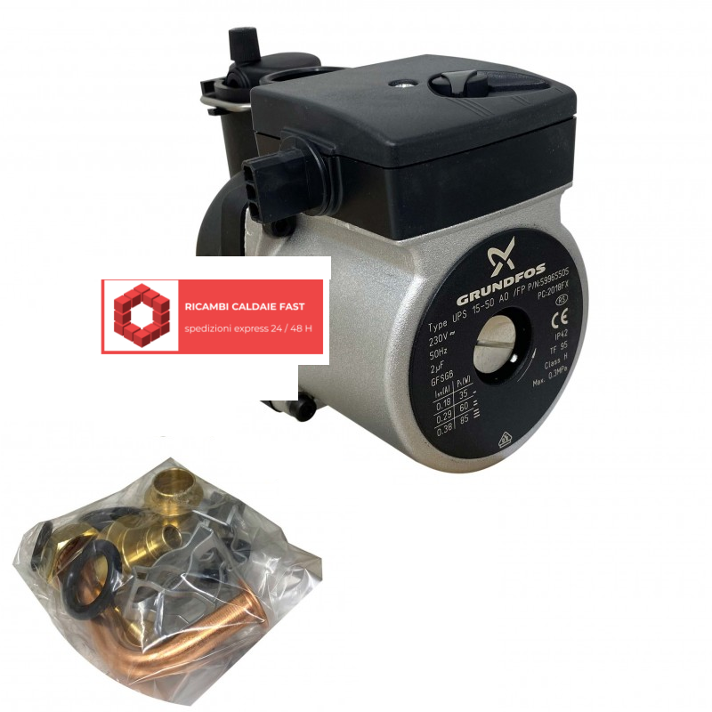 Circolatore Grundfos MD30 UPS 15-50 AO per caldaia Ferroli
