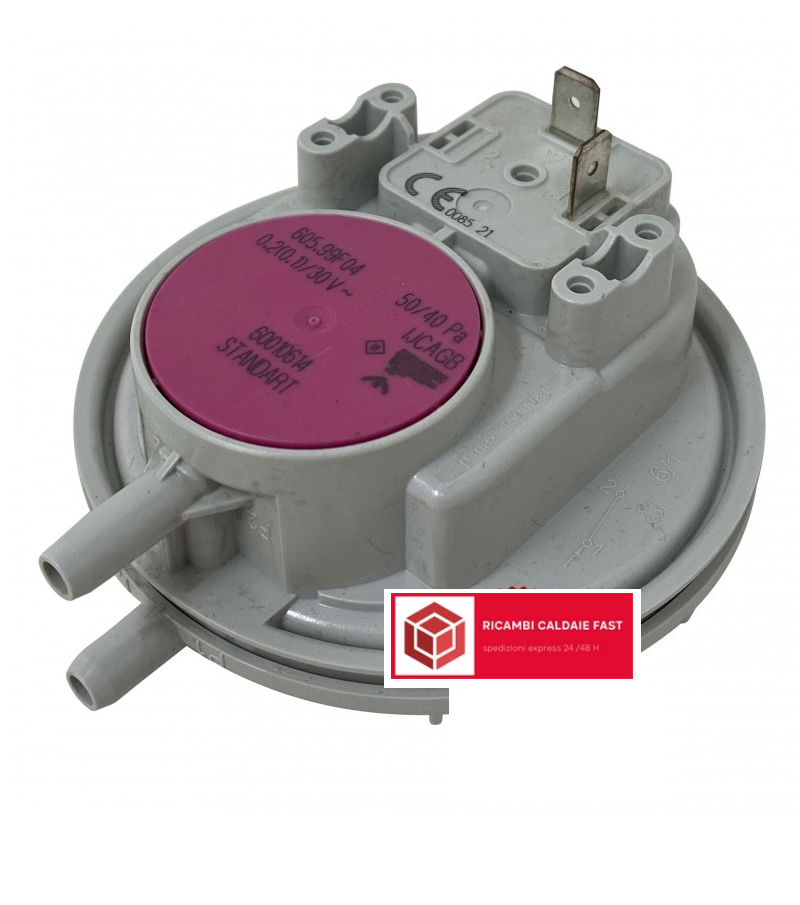 Pressostato aria Huba 50/40 Pa per caldaie 605.99F04