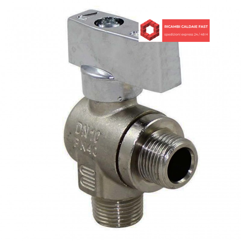 Rubinetto di carico 3/8" a squadro per caldaie Ariston cod. 570562