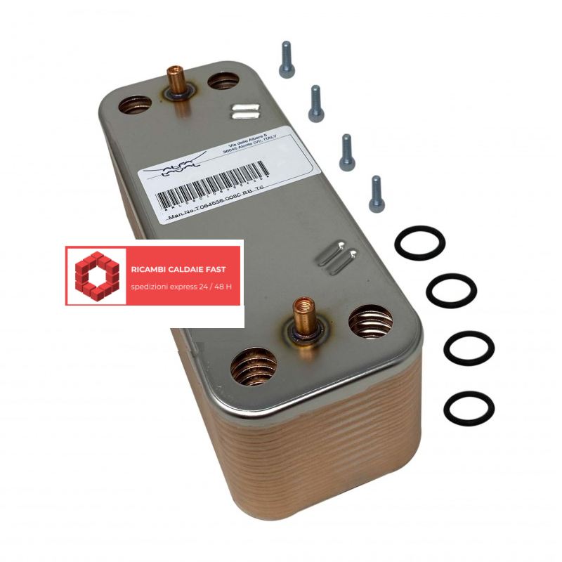 Scambiatore 26 piastre per caldaia Fondital Libra Dual, Nias Dual, Nias Condensing, Tahiti Condensing 6SCAMPIA06