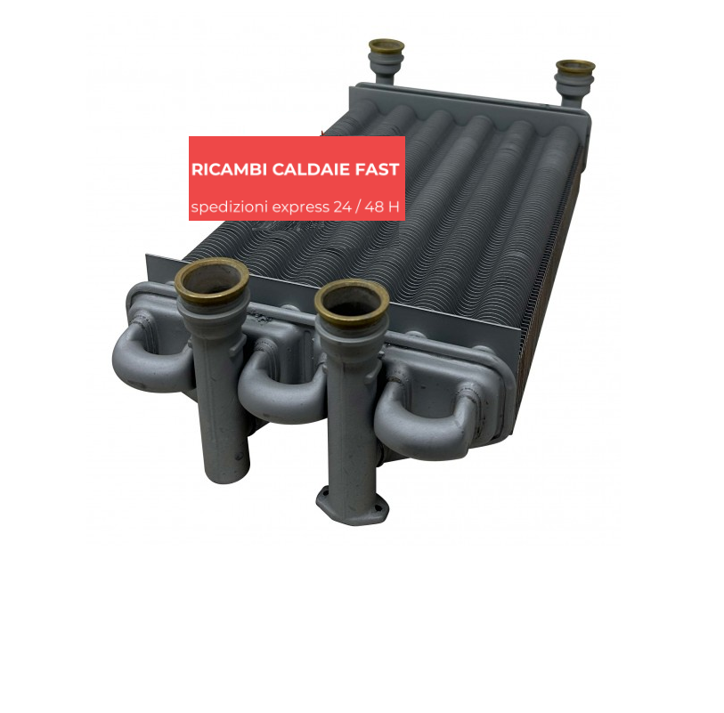 scambiatore primario grigio con quattro tubi