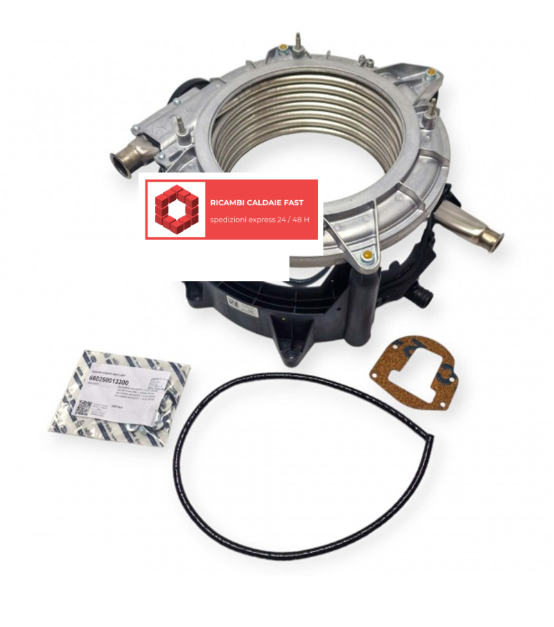 Scambiatore caldaia Ariston 65116695-01 per Alteas, Clas, Genus