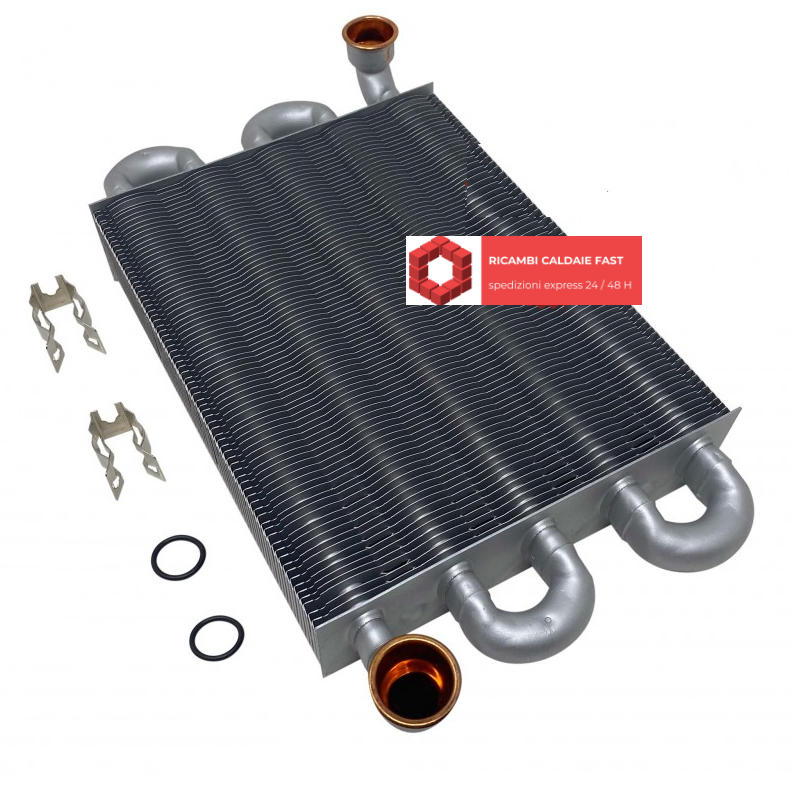 Scambiatore primario caldaia Chaffoteaux 65106297 compatibile Alixia, Pigma, Urbia