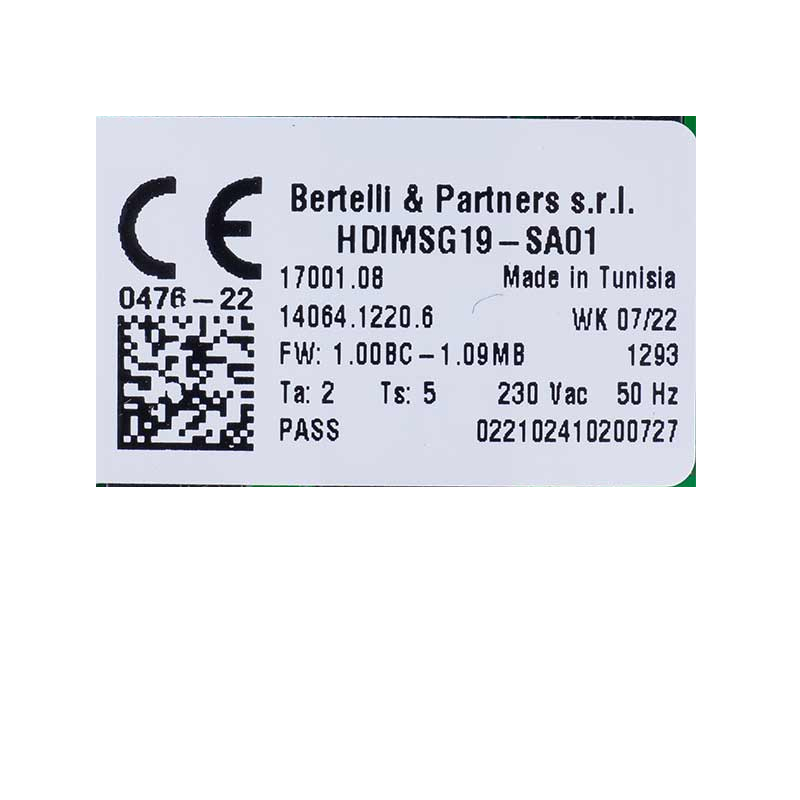 Scheda Bertelli & Parners - HDIMSG19-SA01