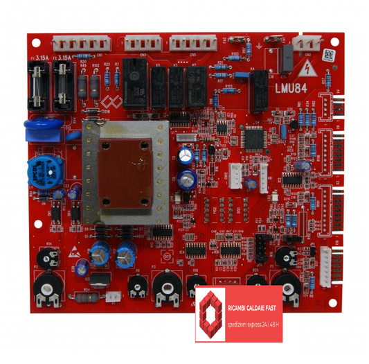 Scheda elettronica LMU84 AD01C per caldaia Beretta cod. 20008307 e Riello cod. 4052185 - ricambio originale