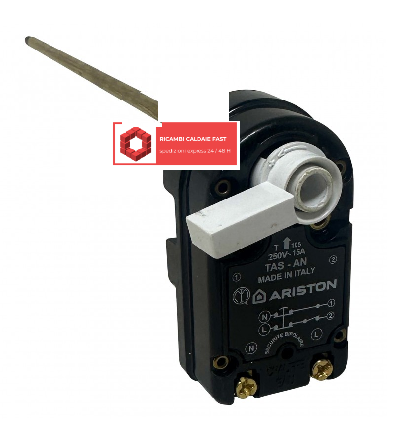 Termostato TAS-R 300A Ariston 691692 per scaldabagni Rheemperlas, Perla, SE, ST.