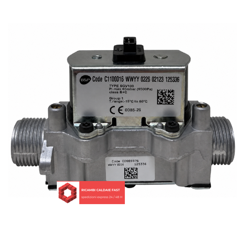 Valvola gas B&P SGV100 per caldaia Immergas Mythos HP codice 1.040293 1040293