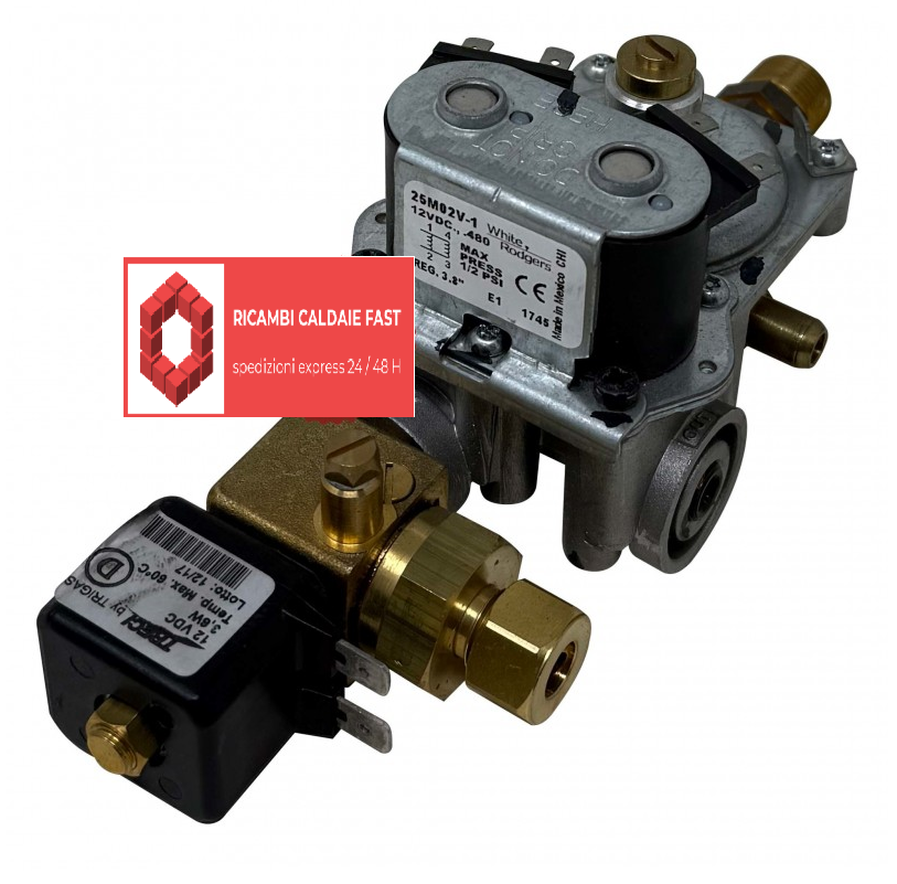 Valvola gas Italkero originale per stufa Stratos e Poster – Cod. 80007336 00