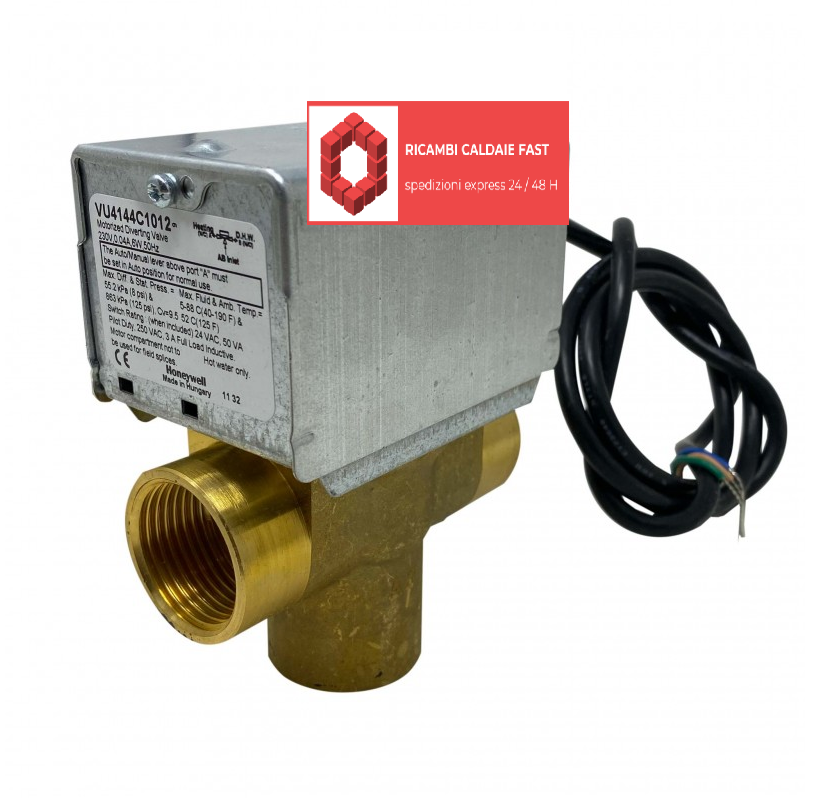 Valvola tre vie motorizzata Honeywell VU4144C1012 originale per caldaia