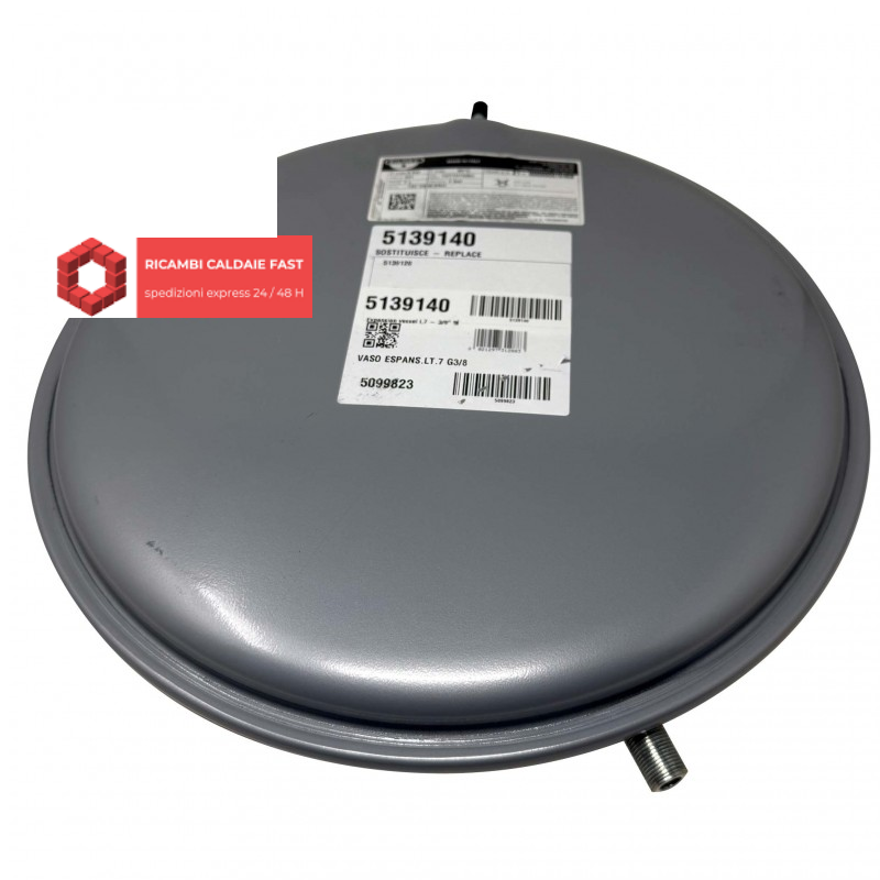 Vaso espansione 7 litri attacco 3/8" M per caldaie Sime cod. 5139140 ex 5139120