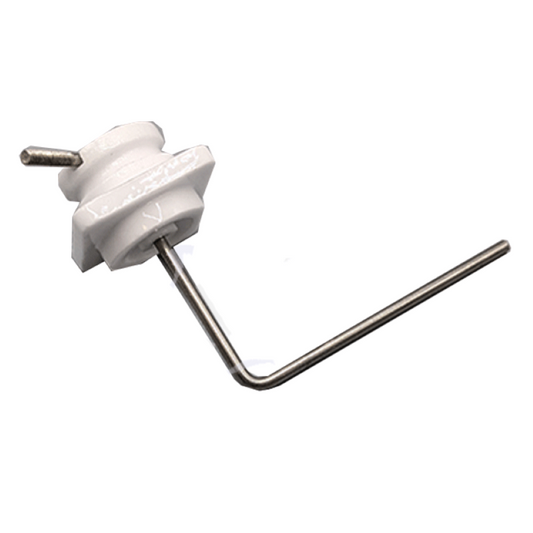 elettrodo bianco e curvo