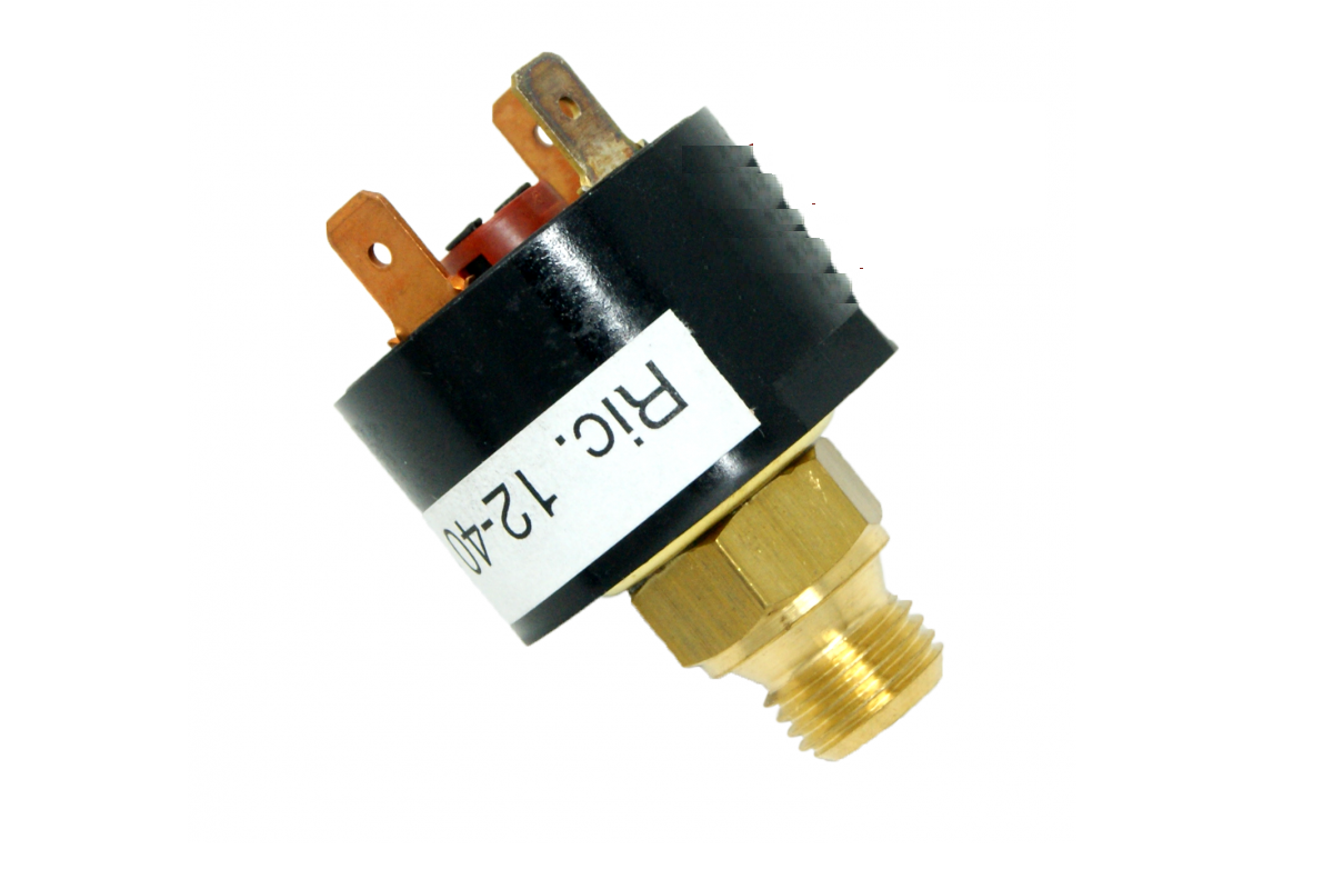 pressostato nero e giallo rotondo