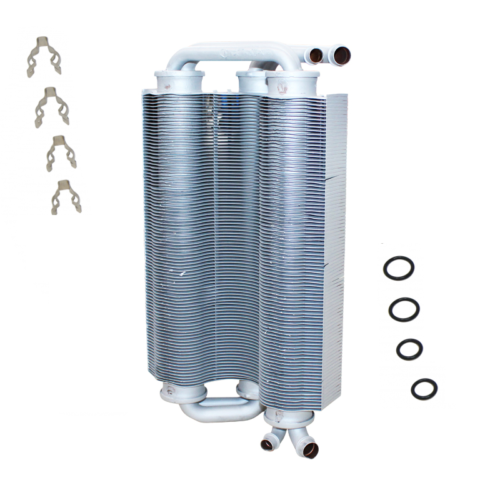 scambiatore grigio con clips e guarnizioni