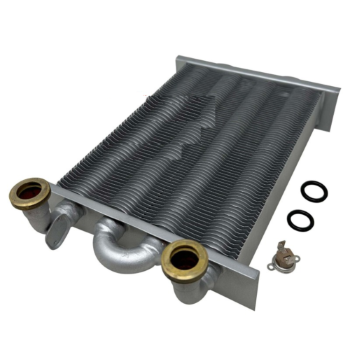 scambiatore grigio con attacchi
